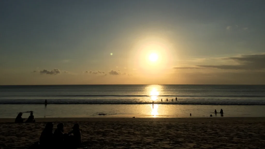 Amazing sunset at Jimbaran Beach