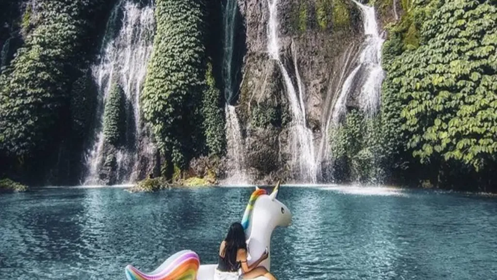 Swimming at Banyumala Waterfalls