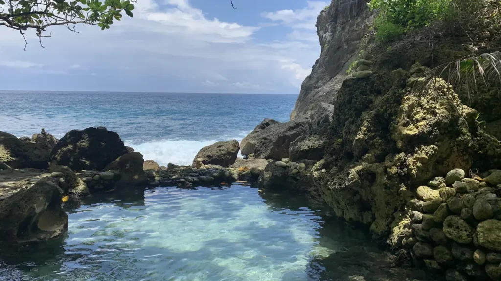 Natural Swimming pool at Tembeling Beach and forest